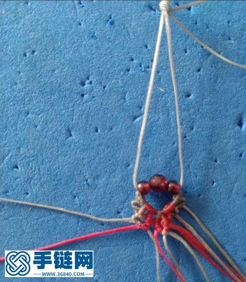 可以消滅線頭的石榴石雙面耳墜
