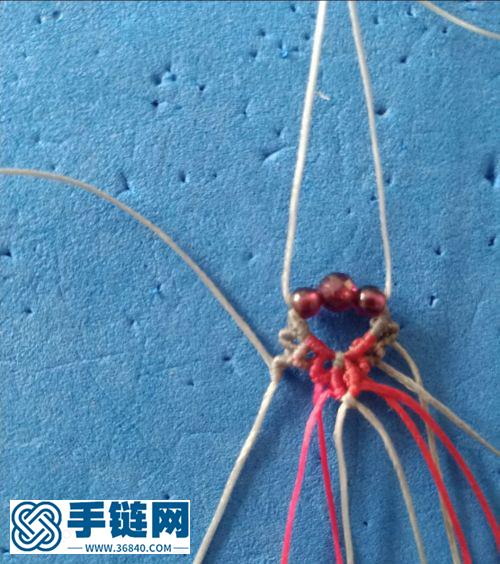 可以消滅線頭的石榴石雙面耳墜