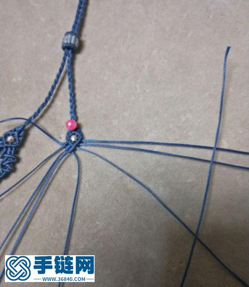 活色四股辮尾扣