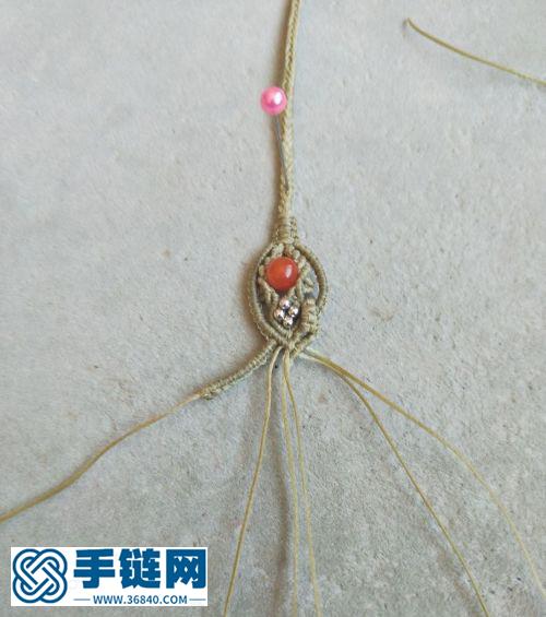 龍膽草立體八股項鏈繩尾扣