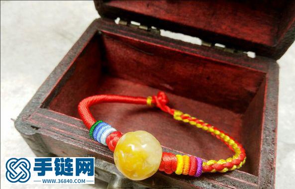 簡單的大孔單珠手繩