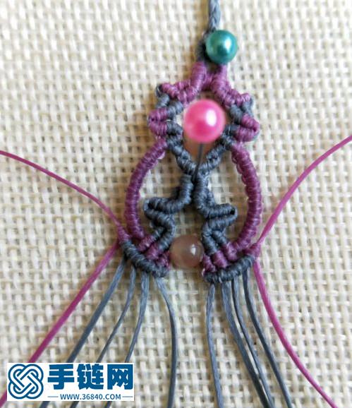 國色四股辮尾扣