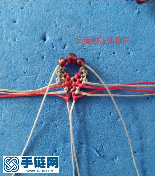 可以消滅線頭的石榴石雙面耳墜