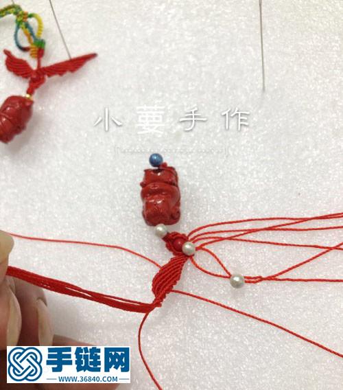 原創編繩朱砂生肖鑰匙扣