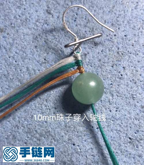 雙珠斜卷結耳環