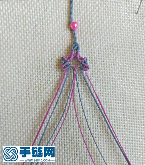 國色四股辮尾扣