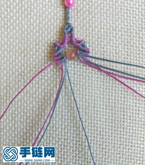 國色四股辮尾扣