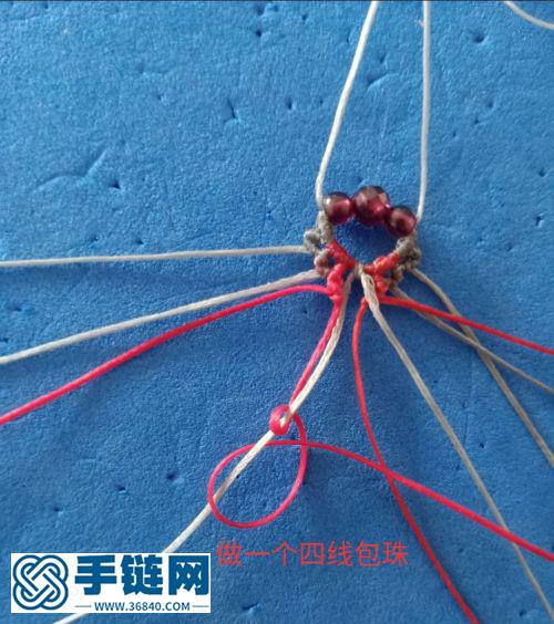 可以消滅線頭的石榴石雙面耳墜