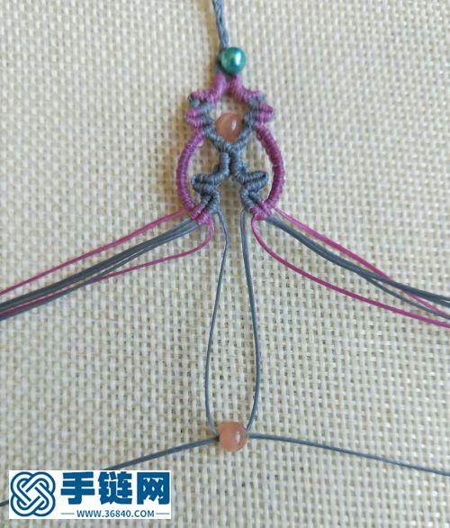 國色四股辮尾扣