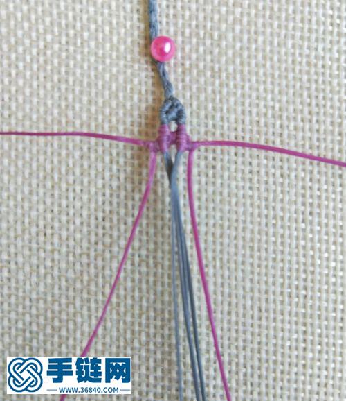 國色四股辮尾扣