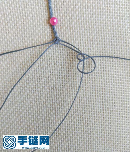 國色四股辮尾扣