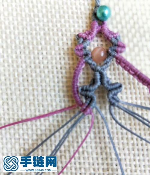 國色四股辮尾扣