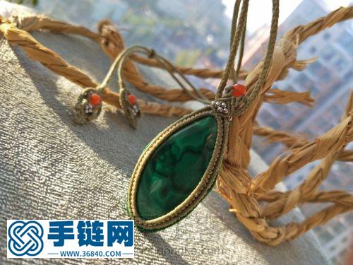 龍膽草立體八股項鏈繩尾扣