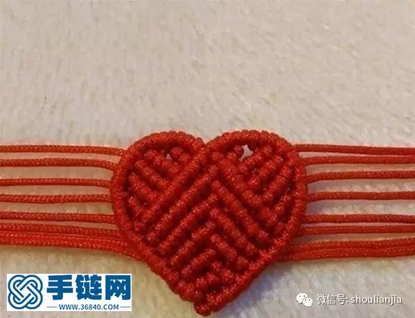 心形瑪瑙手鏈編法
