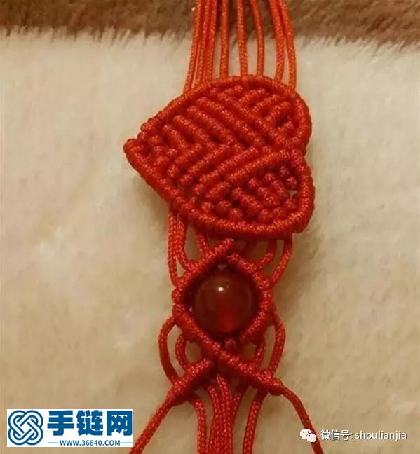 心形瑪瑙手鏈編法