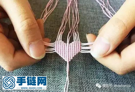 中國結之斜卷結愛心掛件