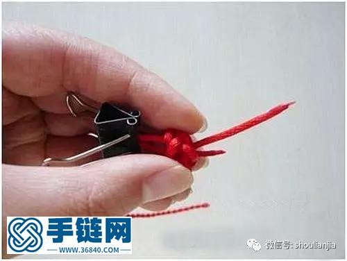 中國結(jié)之手鏈紐扣結(jié)結(jié)尾編法