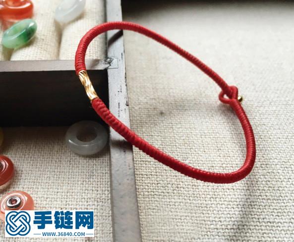 極細金剛結泰蠟進口k包金本命年手繩教程