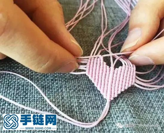 中國結之斜卷結愛心掛件