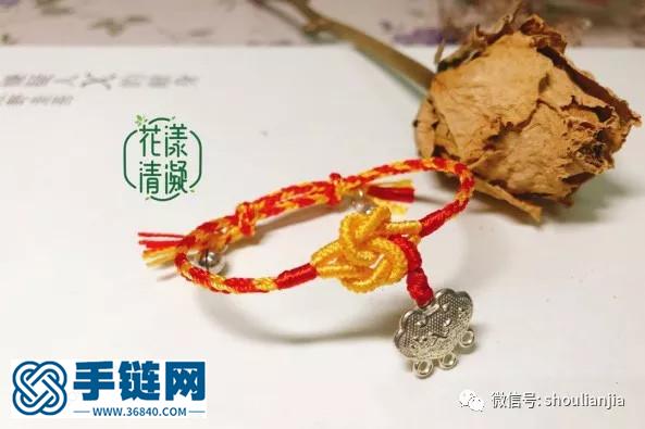 長命鎖寶寶手繩--花漾清凝