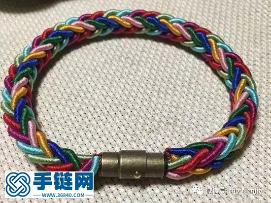 八股辮彩虹手鏈