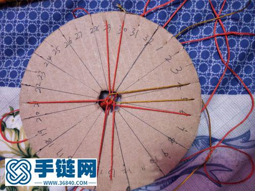 自制圓形盤編器編八股手鏈
