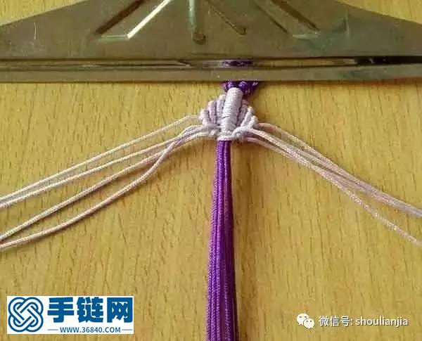 清新的樹葉手鏈編法圖解
