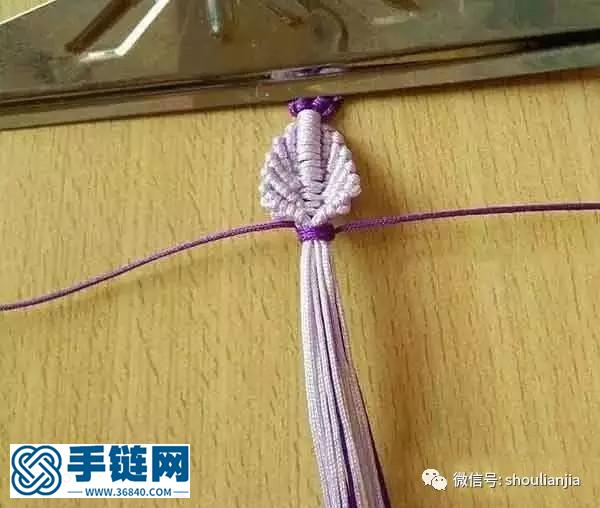 清新的樹葉手鏈編法圖解