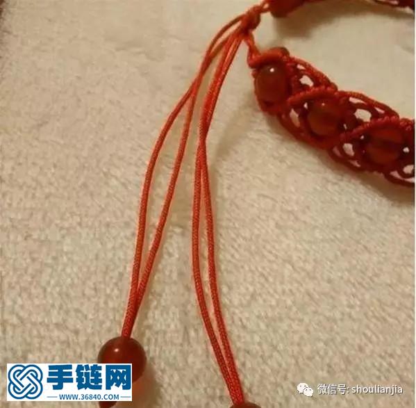 心形瑪瑙手鏈編法