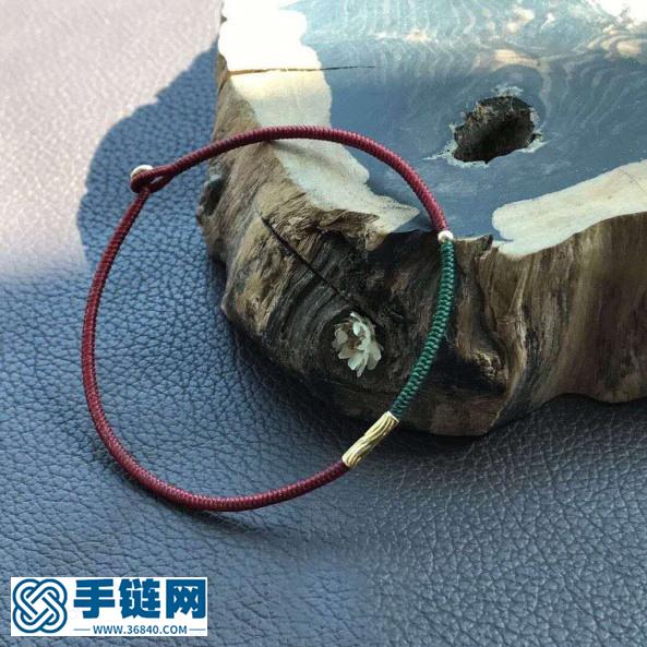 民族風撞色極細金剛結手繩