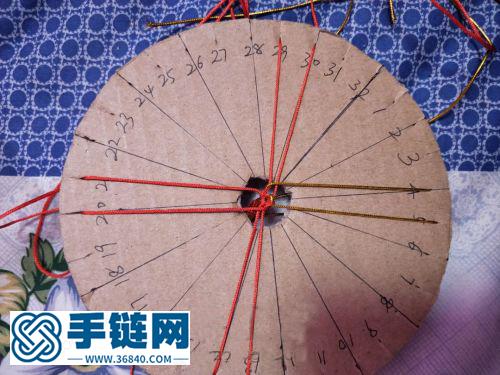 自制圓形盤編器編八股手鏈