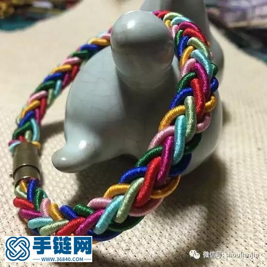 八股辮彩虹手鏈