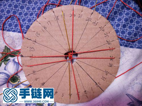 自制圓形盤編器編八股手鏈