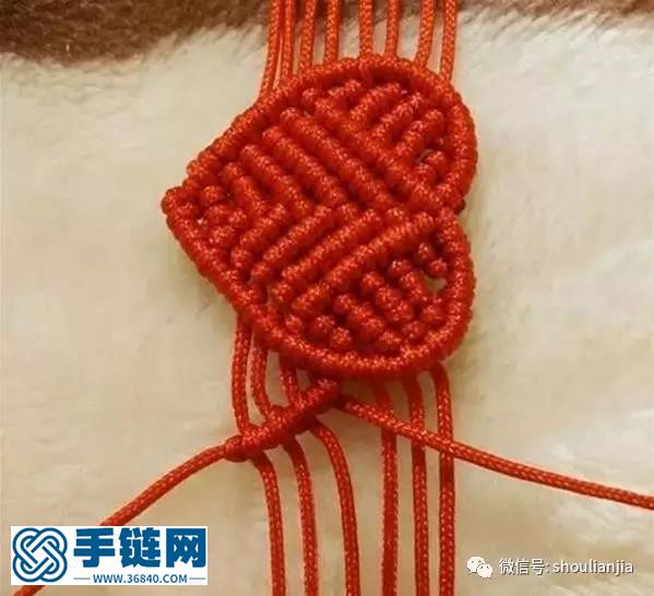 心形瑪瑙手鏈編法