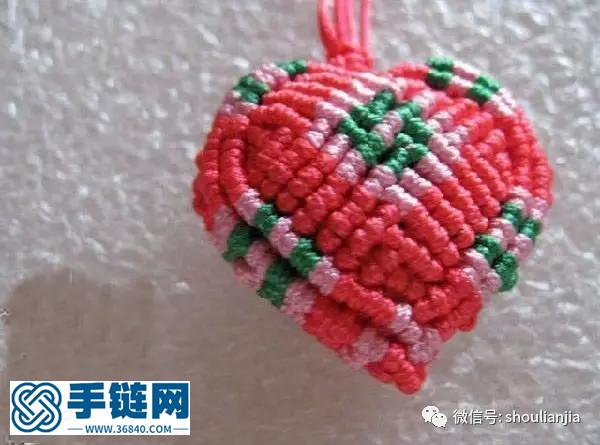 中國結之立體桃心中國結