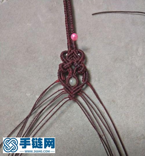 一丈紅八股辮項鏈繩尾扣