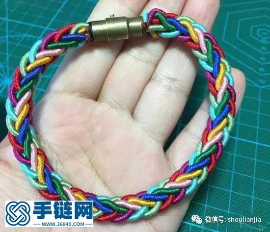 八股辮彩虹手鏈