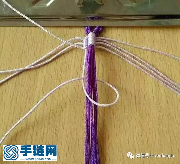 清新的樹葉手鏈編法圖解