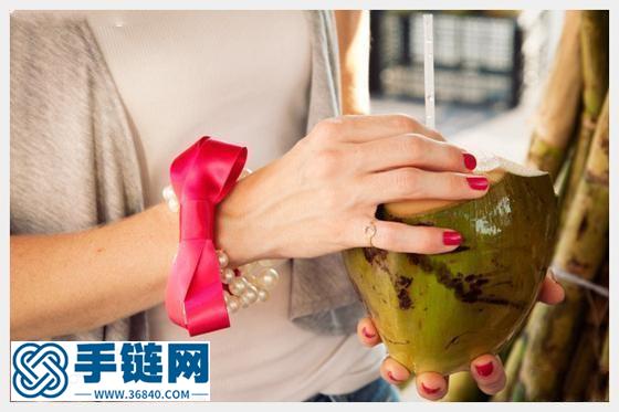 手鏈編法之可愛的蝴蝶結珍珠手鏈