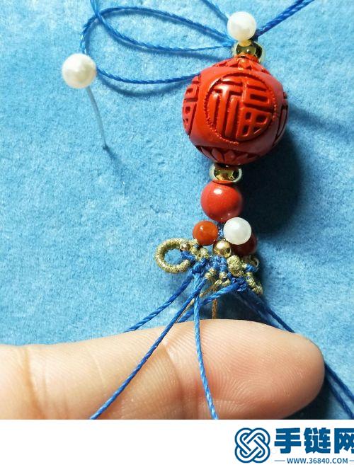 蠟線朱砂福珠手鏈的詳細(xì)制作方法