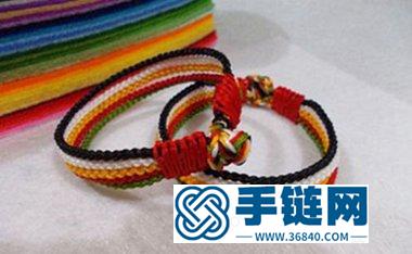 五彩手鏈教程 中國結手鏈的編法