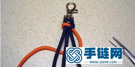 很漂亮的中國結雙色鑰匙鏈的編織方法