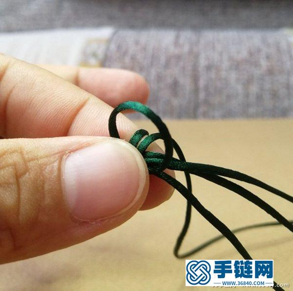簡單漂亮的桃花結手鏈編法