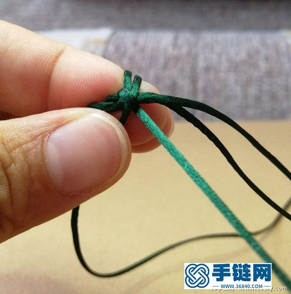 簡單漂亮的桃花結手鏈編法