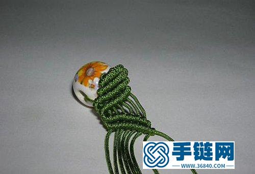 中國結斜卷結的編法 斜卷結編織手鏈