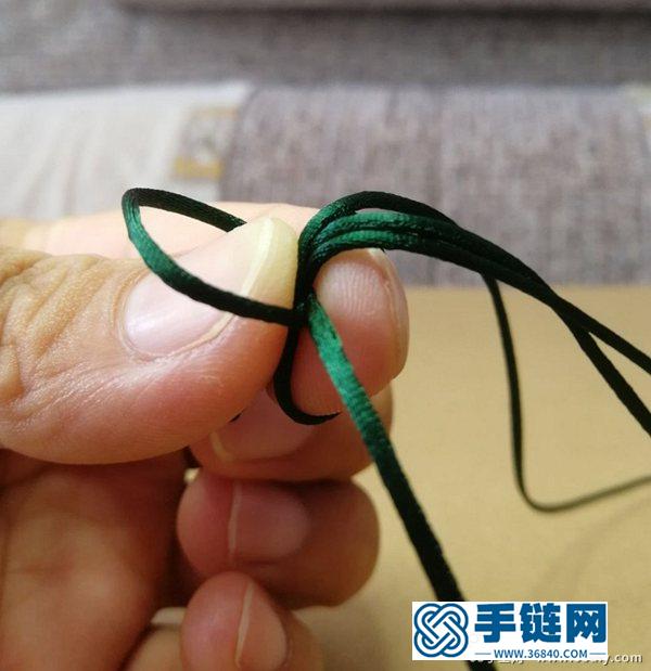 簡單漂亮的桃花結手鏈編法