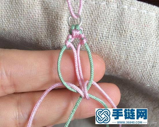 美麗的桃花手鏈編法教程
