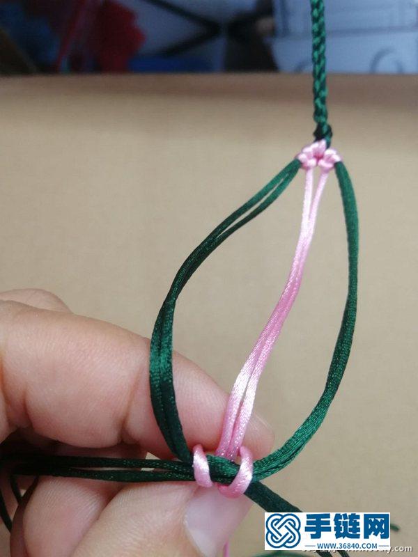 簡單漂亮的桃花結手鏈編法