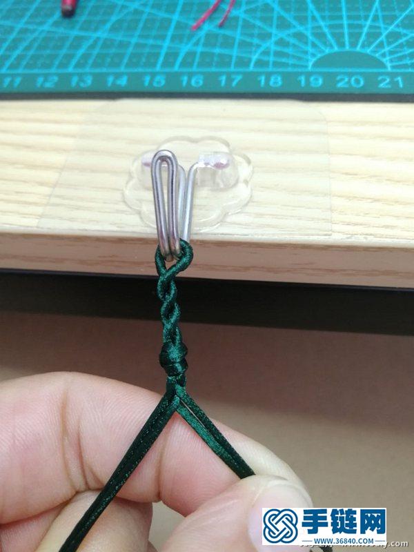 簡單漂亮的桃花結手鏈編法