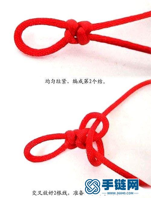 金剛結紅繩手鏈的編法 （附金剛結的編法）